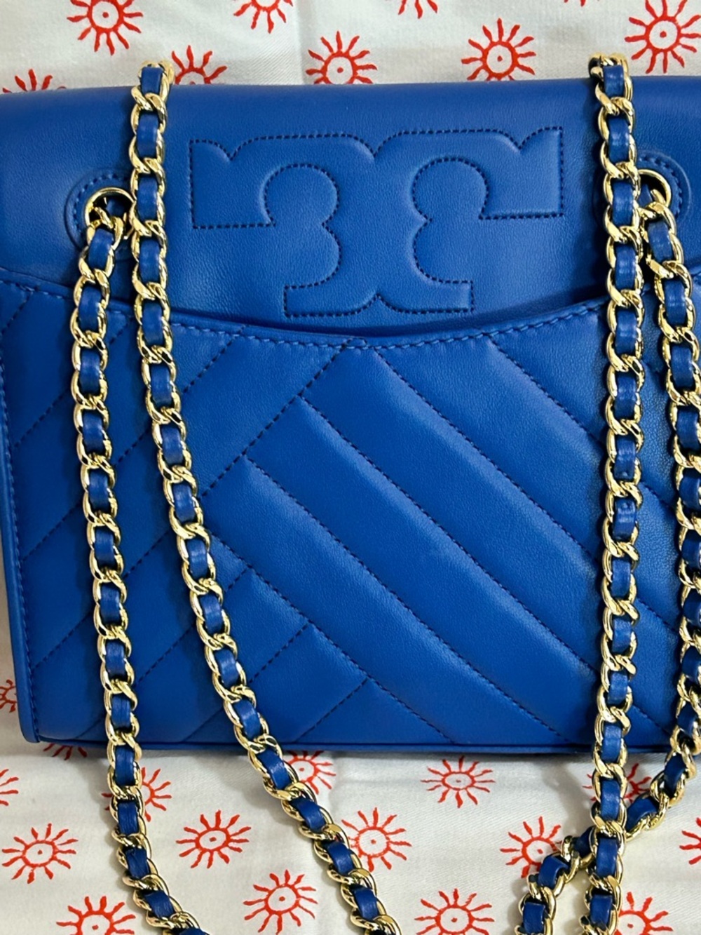 Tory Burch Blue Leather Bag